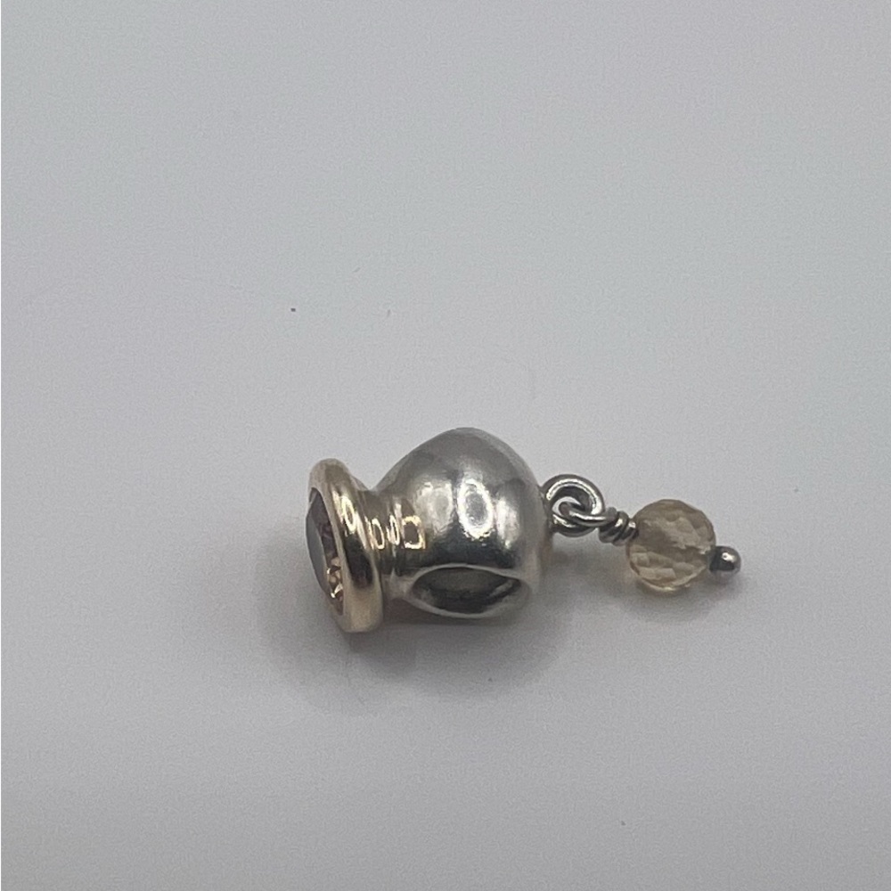 Elegant Silver and Gold Pandora charm/ Retired/Sold Out